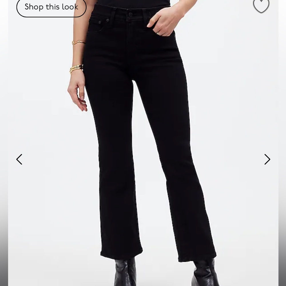 Madewell - Kick Out Crop Denim in Black Rinse